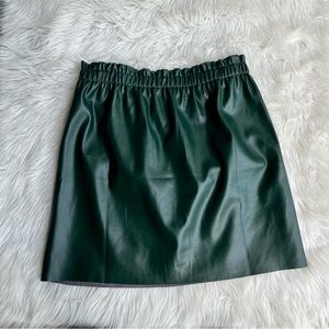 Ann Taylor Loft Faux Green Leather Skirt